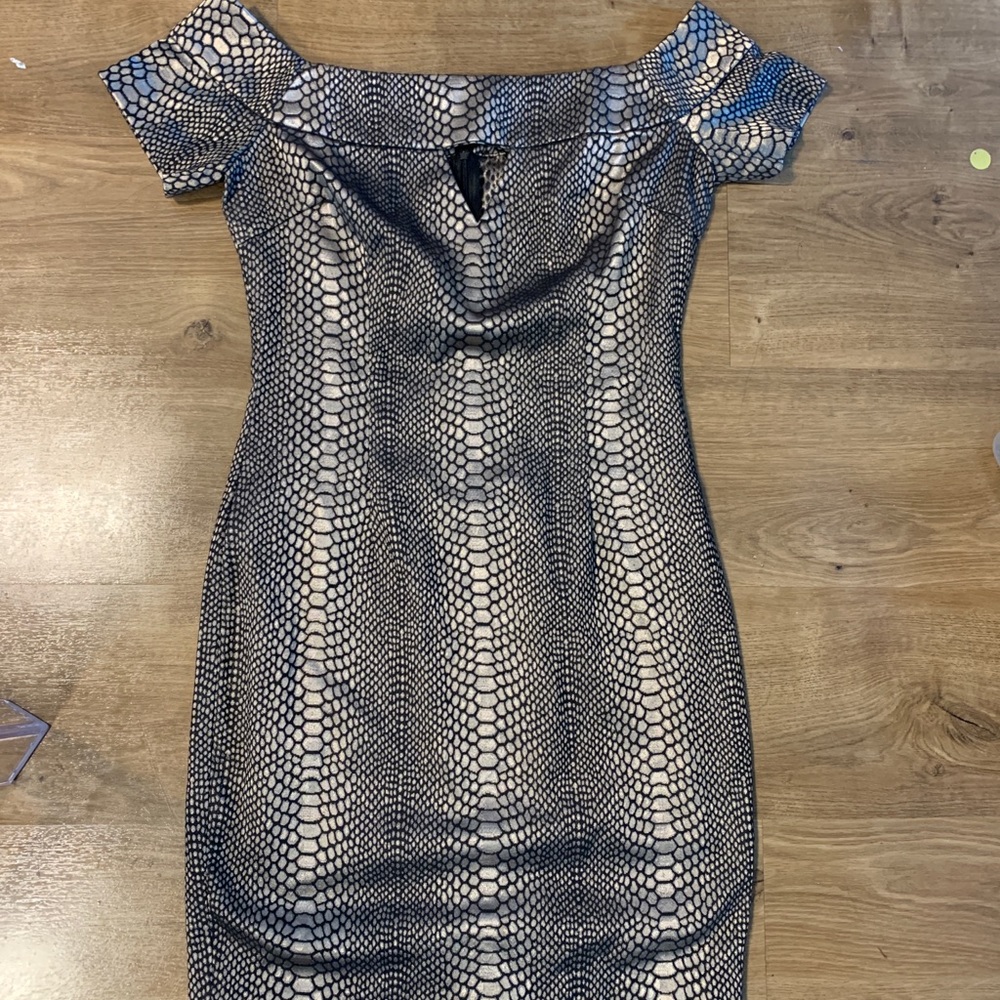 Off Shoulder Snake Dress
